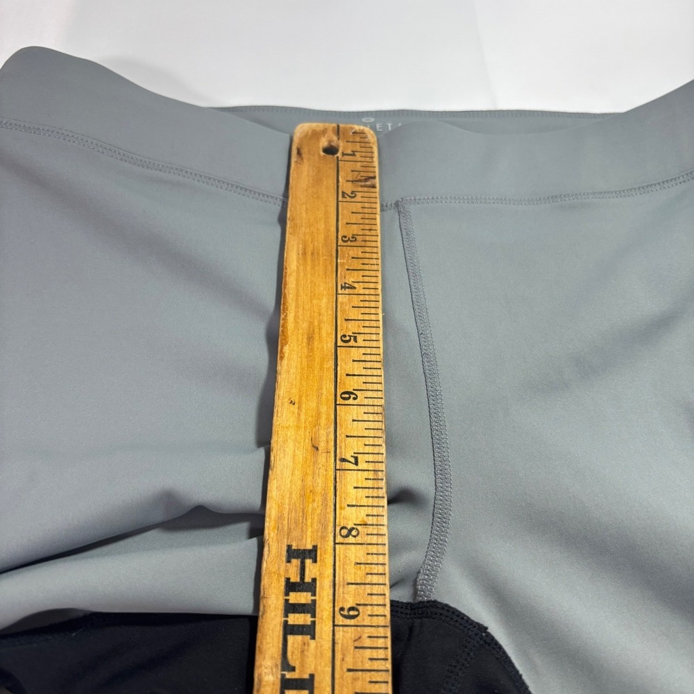 Athleta HOMESTRETCH RUN TIGHT Gray Colorblock Running Leggings Ankle Zip Medium - Picture 9 of 10